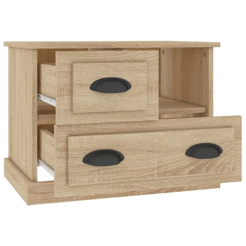 Bedside Cabinet Brown Engineered Wood 60x39x45 cm