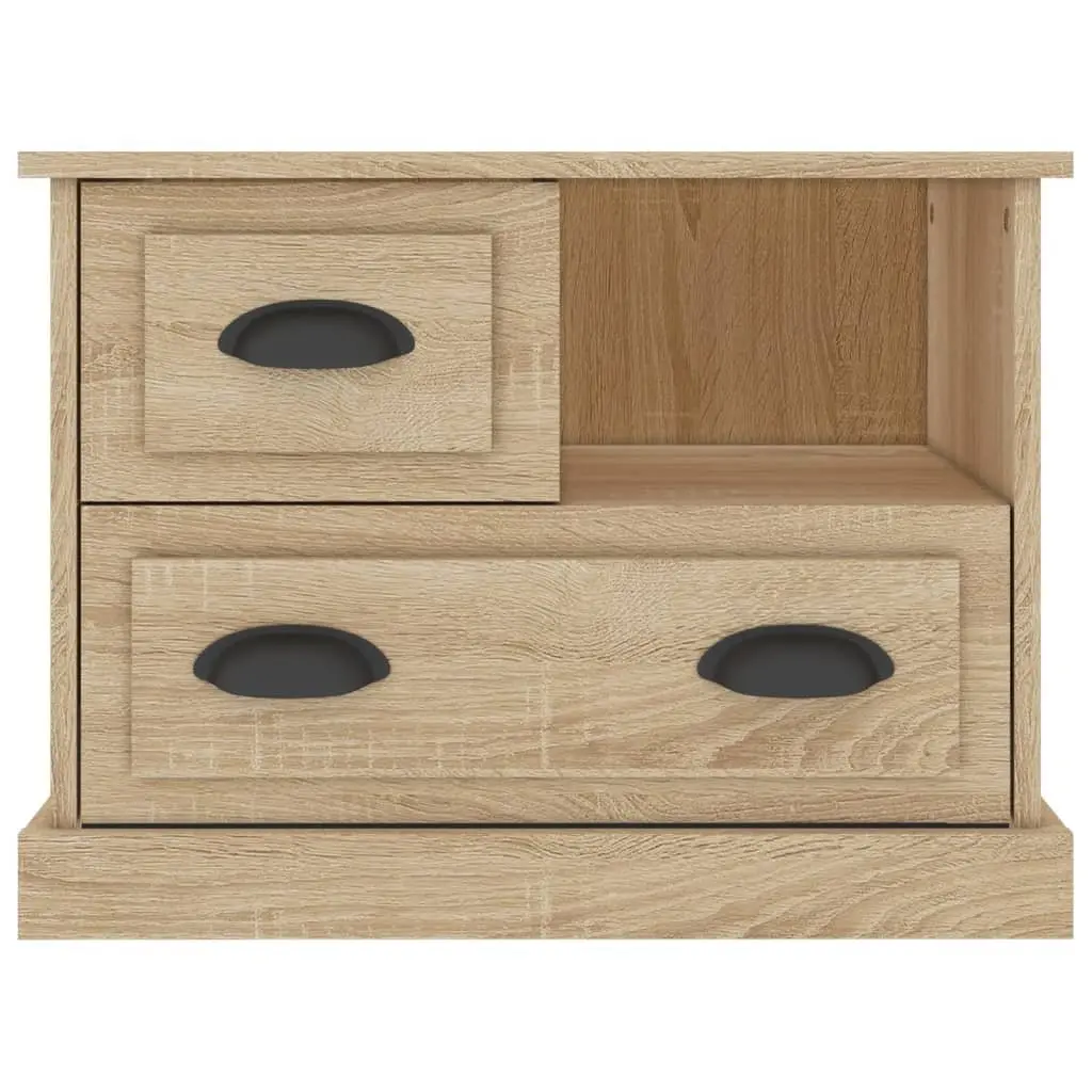 Bedside Cabinet Brown Engineered Wood 60x39x45 cm