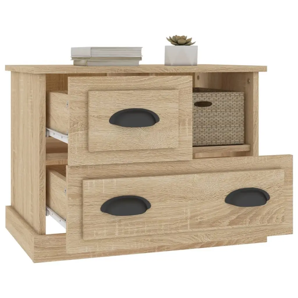 Bedside Cabinet Brown Engineered Wood 60x39x45 cm