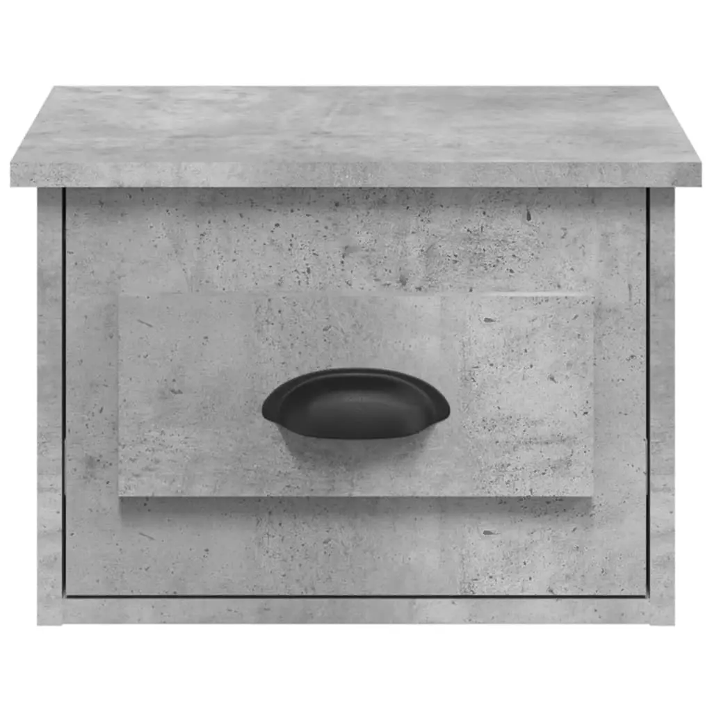 Grey Wall-Mounted Nightstand