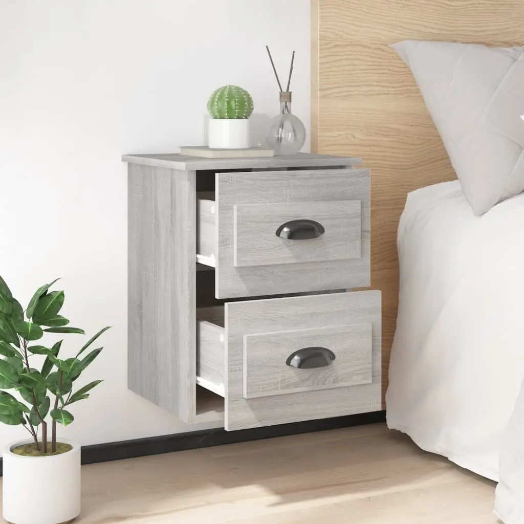Grey Sonoma Floating Bedside Unit