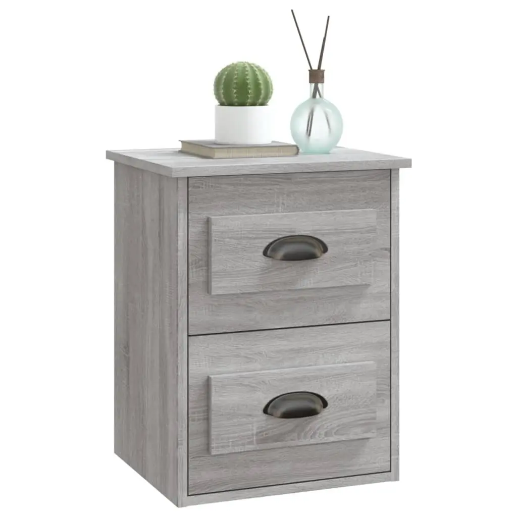 Grey Sonoma Floating Bedside Unit