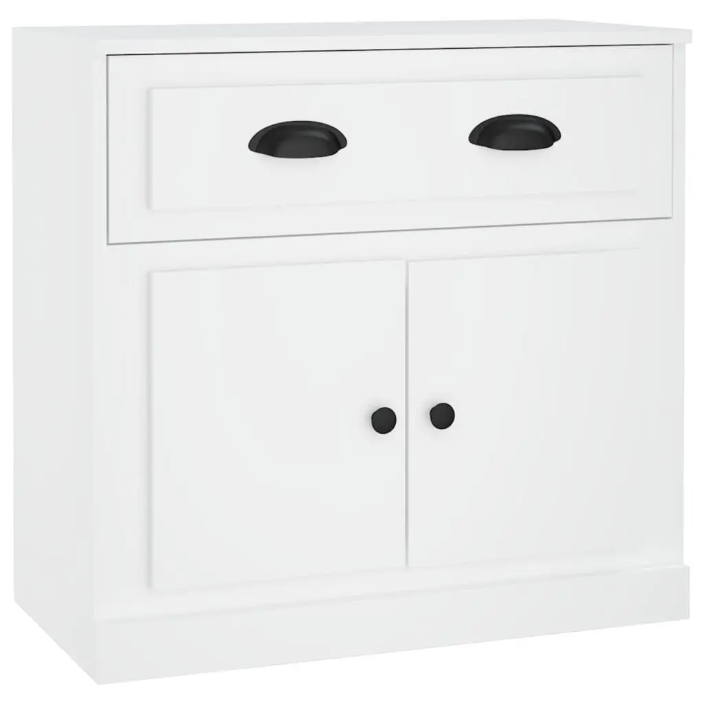 Sideboard White Engineered Wood 70x35.5x67.5 cm Storage Cabinet Cupboard