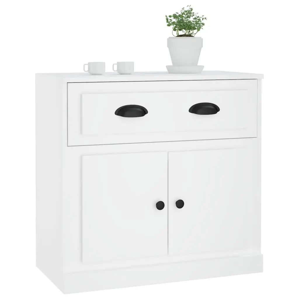 Sideboard White Engineered Wood 70x35.5x67.5 cm Storage Cabinet Cupboard