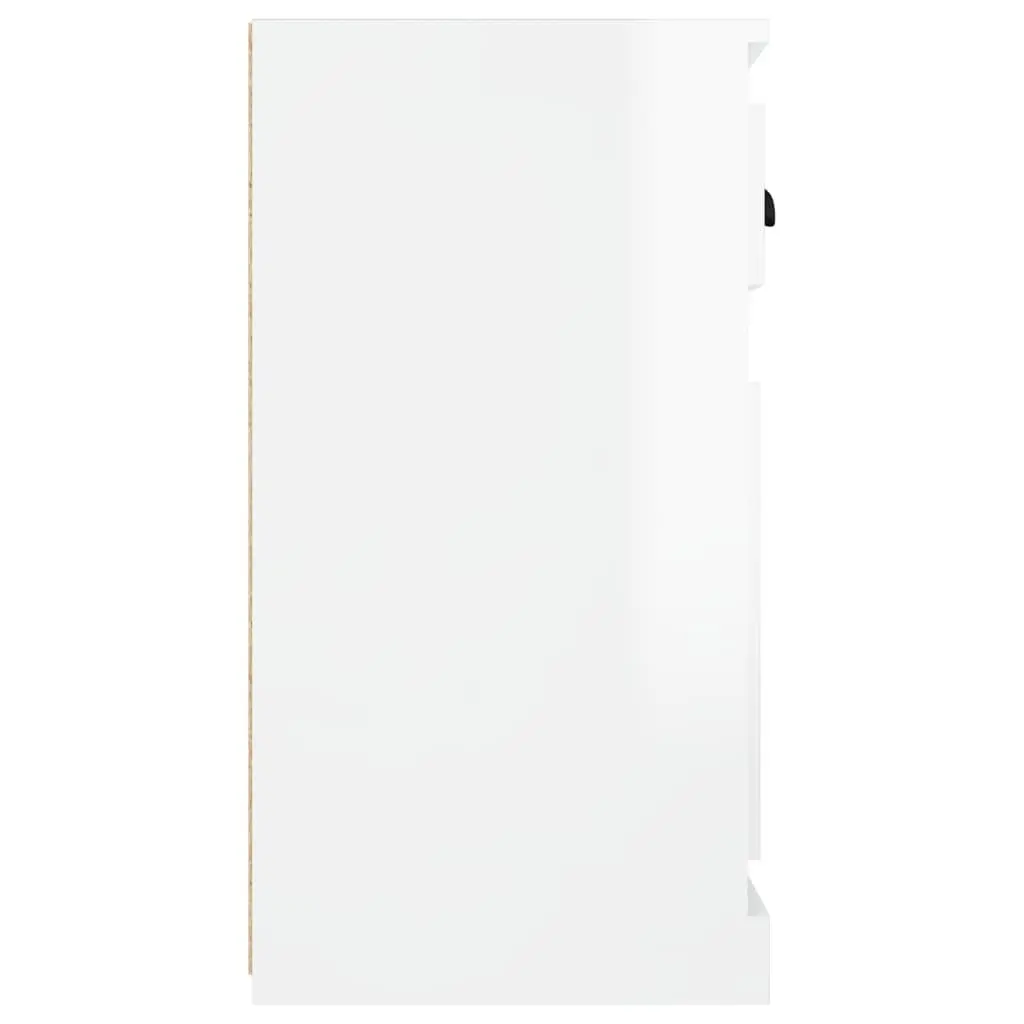 White High Gloss Sideboard Storage Cabinet Engineered Wood Furniture