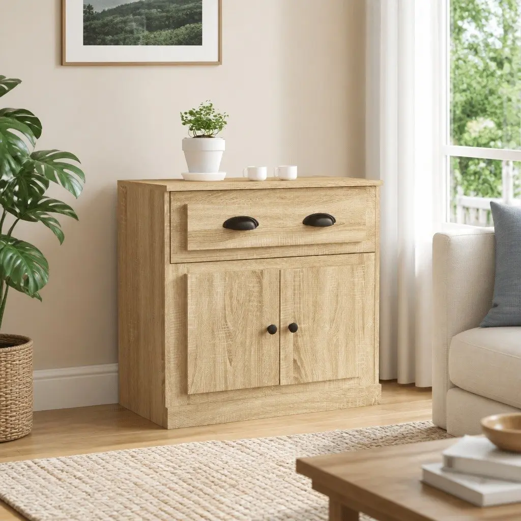 Brown Sideboard for Storage and Display 70cm