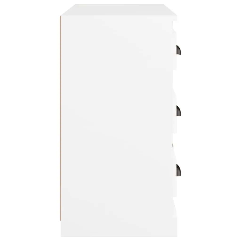 Sideboard White Engineered Wood Storage Cabinet 70 x 35.5 x 67.5 cm