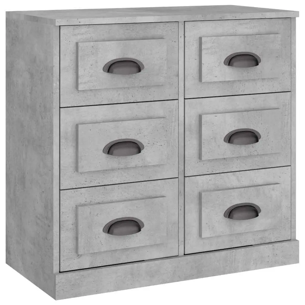 Sideboard Cabinet Engineered Wood Grey Storage Buffet 70x35.5x67.5cm