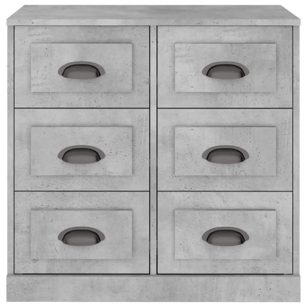 Sideboard Cabinet Engineered Wood Grey Storage Buffet 70x35.5x67.5cm