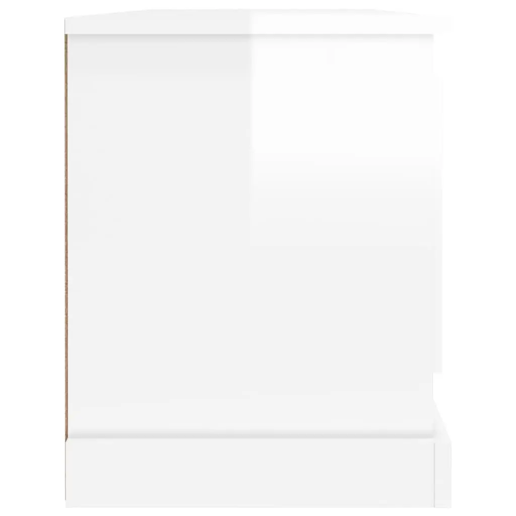 TV Cabinet High Gloss White Engineered Wood Modern Living Room 100 x 35.5 x 45 cm