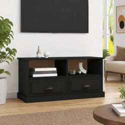 A Friendly Black TV Cabinet for Your Living Room