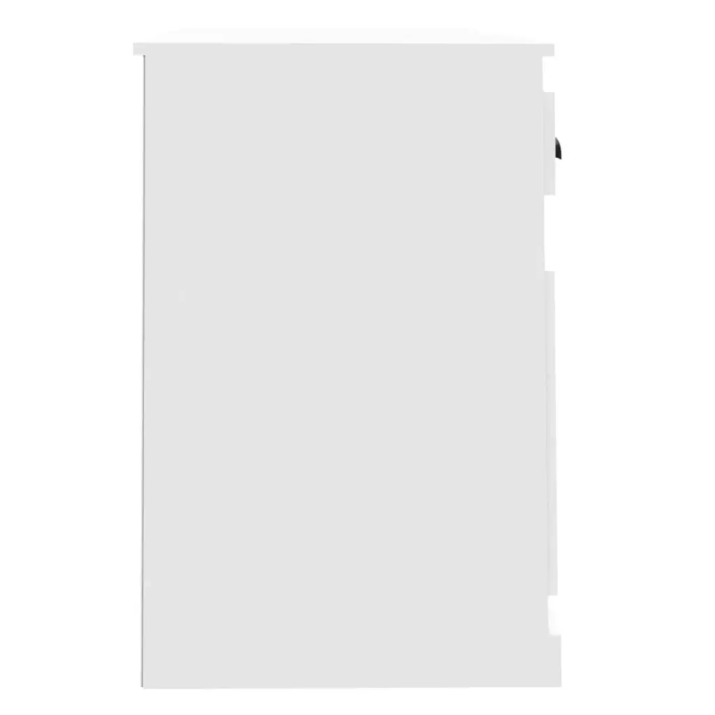 White Desk with Drawer Storage Compartment Study Office Workspace 115x50x75cm
