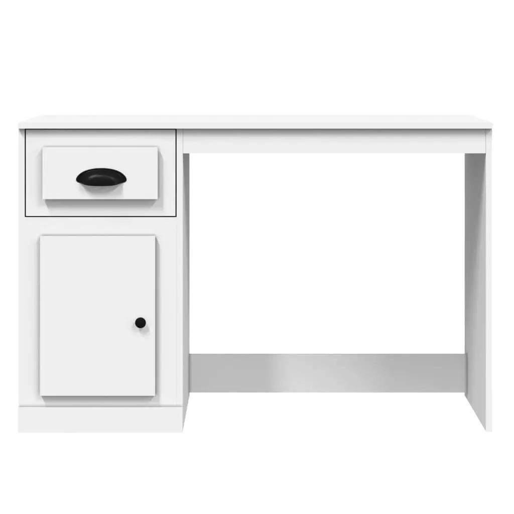 High Gloss Desk with Drawer Engineered Wood 115 x 50 x 75 cm