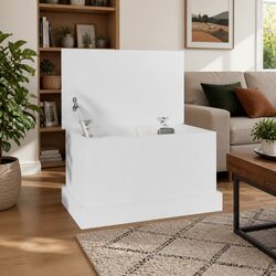 Friendly White Storage Box 50x30x28 cm for Your Home
