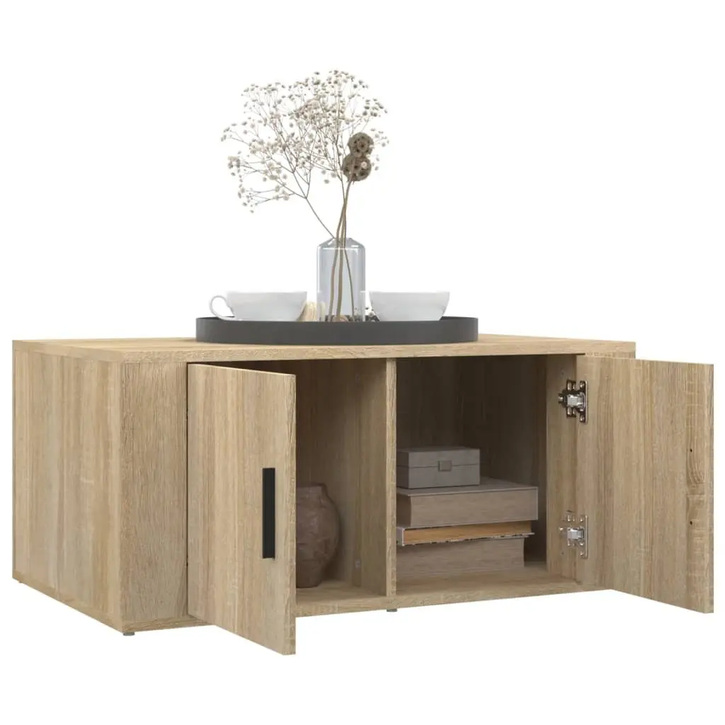 Coffee Table with Storage Compartments Brown Engineered Wood Living Room Accent