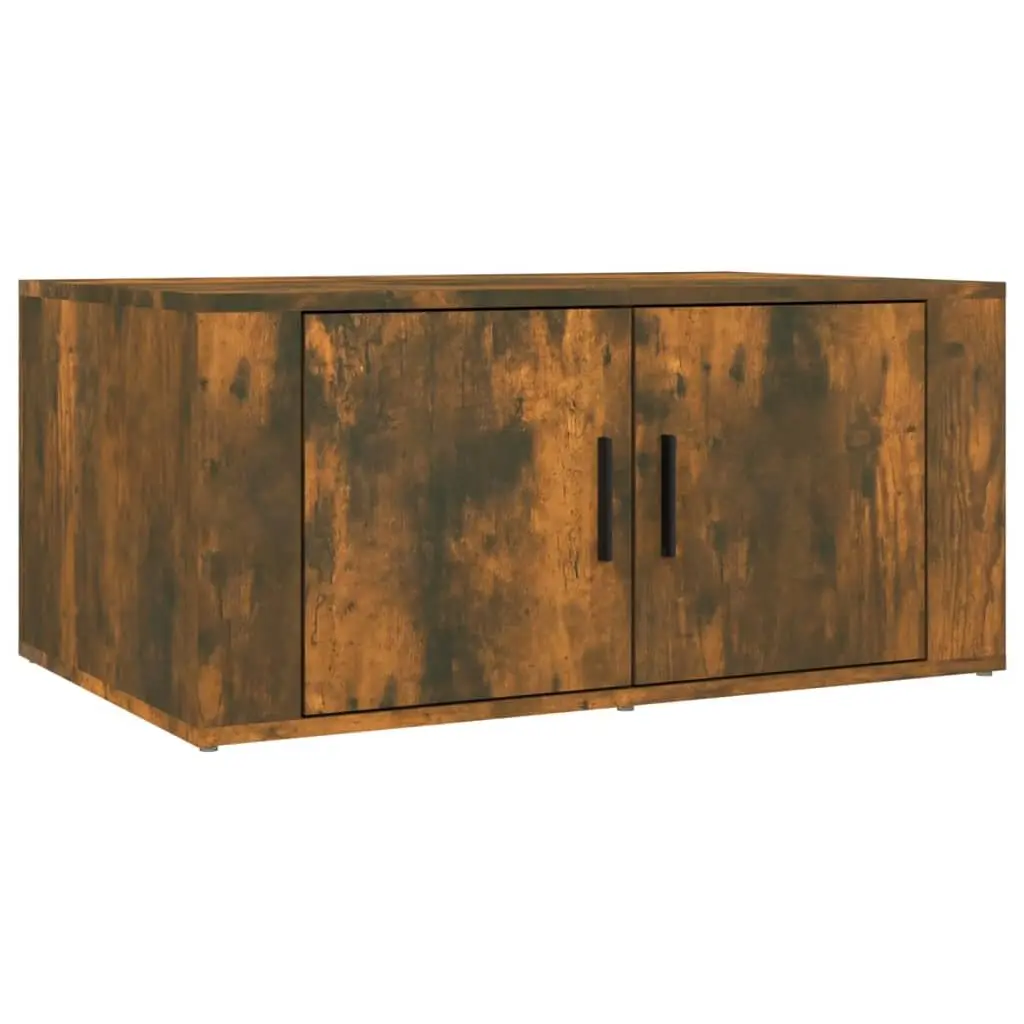 Coffee Table with Storage Compartments Brown Engineered Wood 80L x 50W x 36H cm