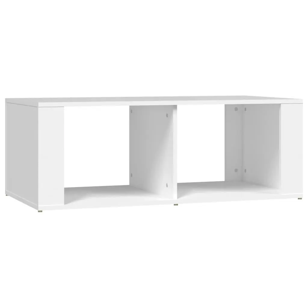 Coffee Table Modern White Engineered Wood 100x50x36cm