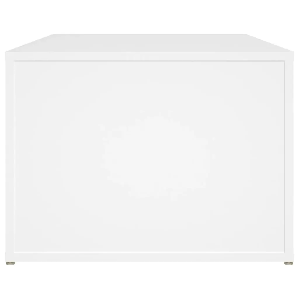 Coffee Table Modern White Engineered Wood 100x50x36cm