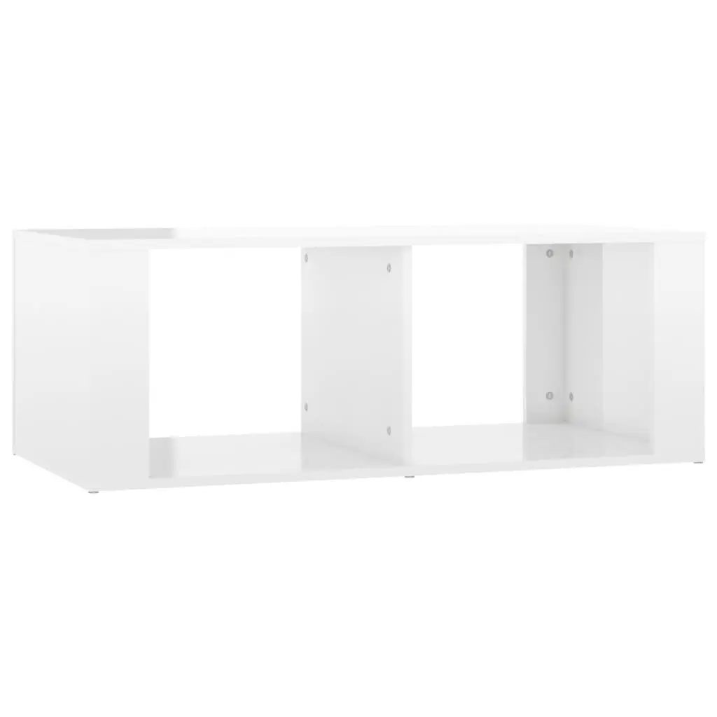 White Coffee Table with Shelves