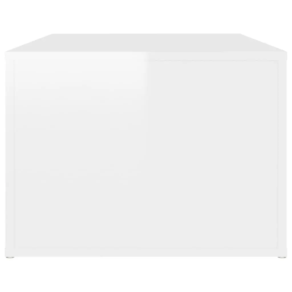 White Coffee Table with Shelves