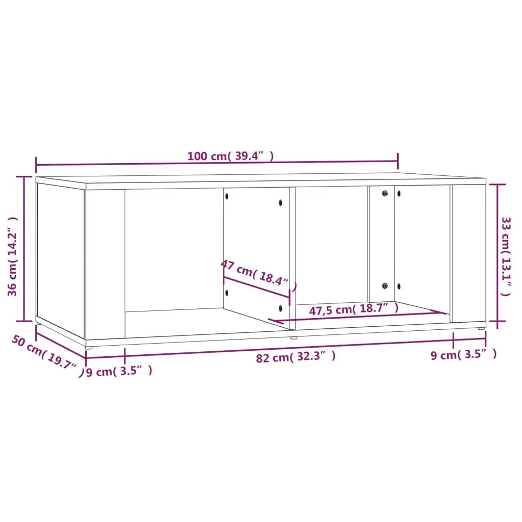 White Coffee Table with Shelves