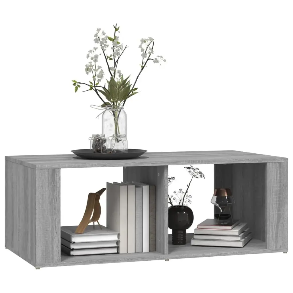 Grey Coffee Table 100x50x36 cm for Style and Storage