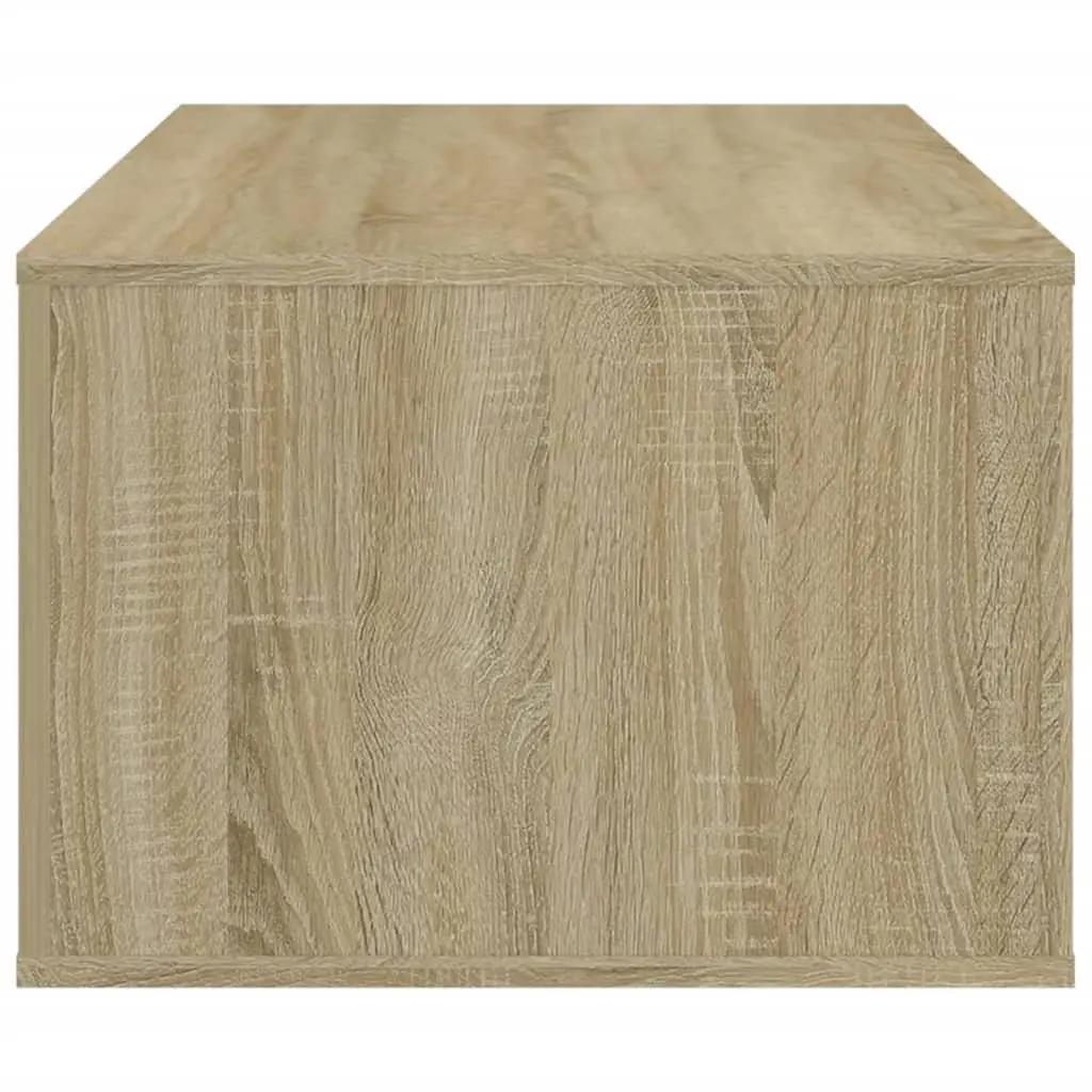 Coffee Table with Storage Drawer Open Compartment Brown Engineered Wood 100 x 50.5 x 35 cm