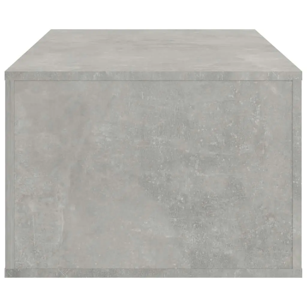 Coffee Table Grey Engineered Wood 100x50.5x35cm with Storage Drawer and Compartment