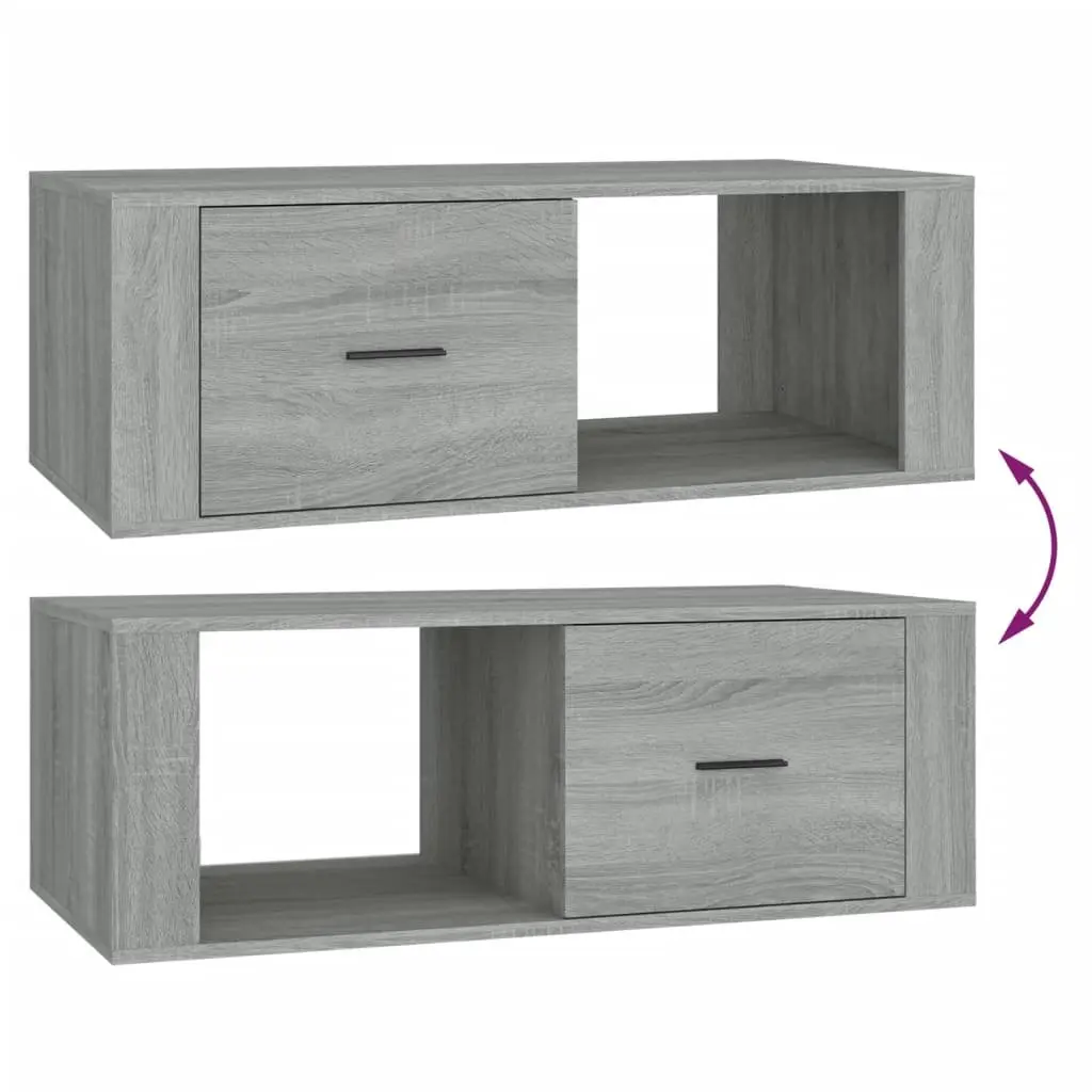 Coffee Table Grey Sonoma Engineered Wood Living Room Accent Table Drawer Storage