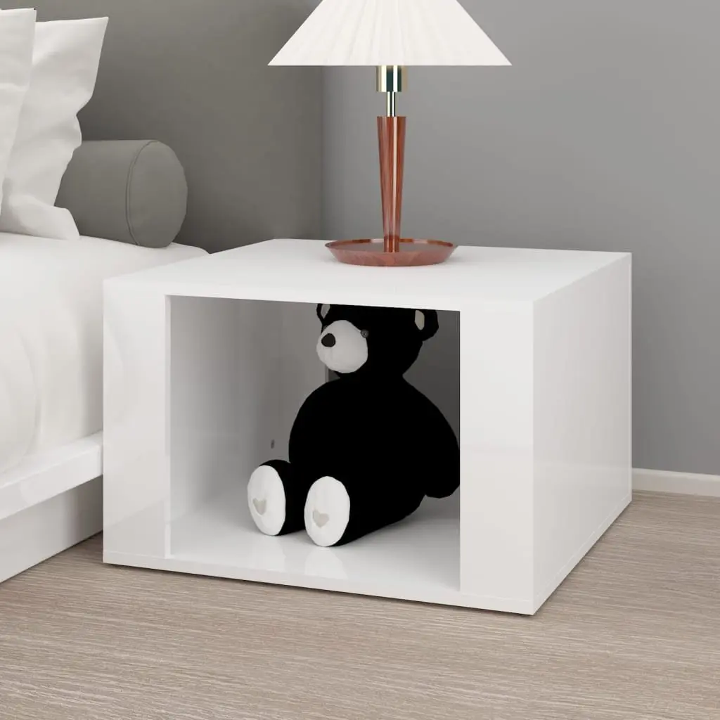 White Bedside Table with Storage Solutions