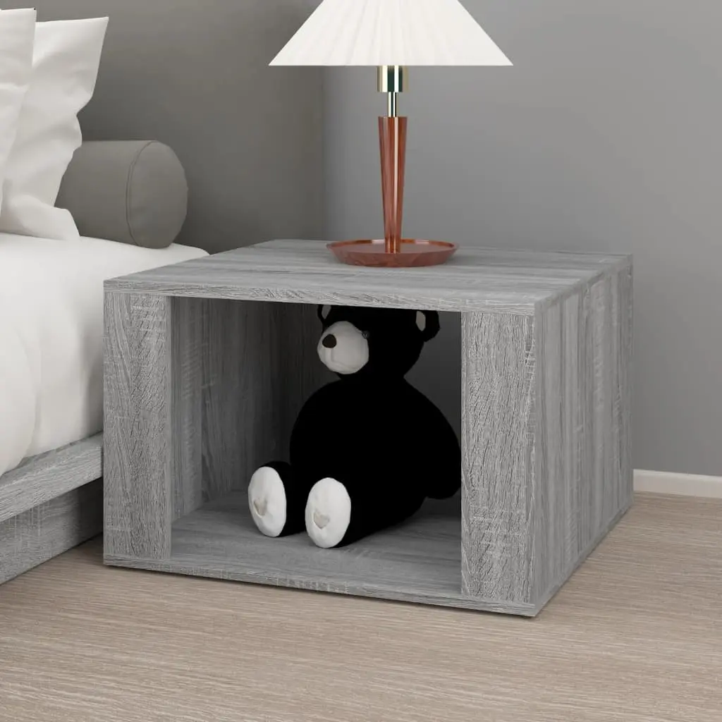 Grey Bedside Table for Storage