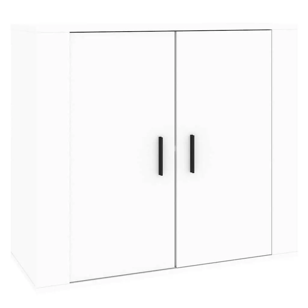 Sideboard White Engineered Wood 80x33x70 cm Storage Cabinet