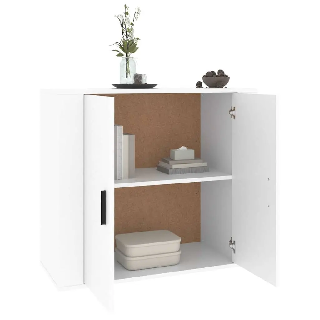 Sideboard White Engineered Wood 80x33x70 cm Storage Cabinet