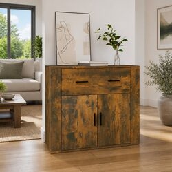 Friendly Brown Engineered Wood Sideboard Cabinet