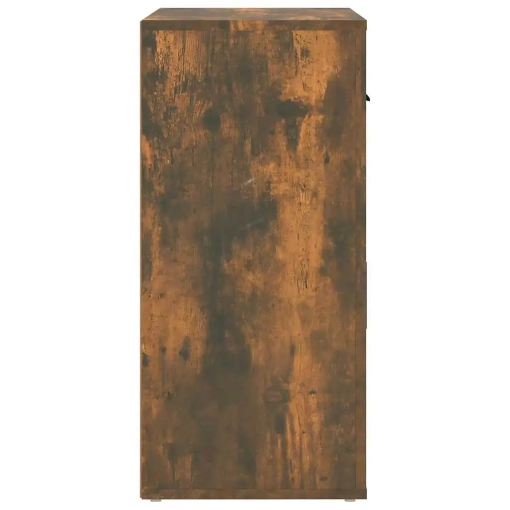Sideboard Brown Engineered Wood Storage Cabinet with Doors Drawers Compartments 80 x 33 x 70 cm