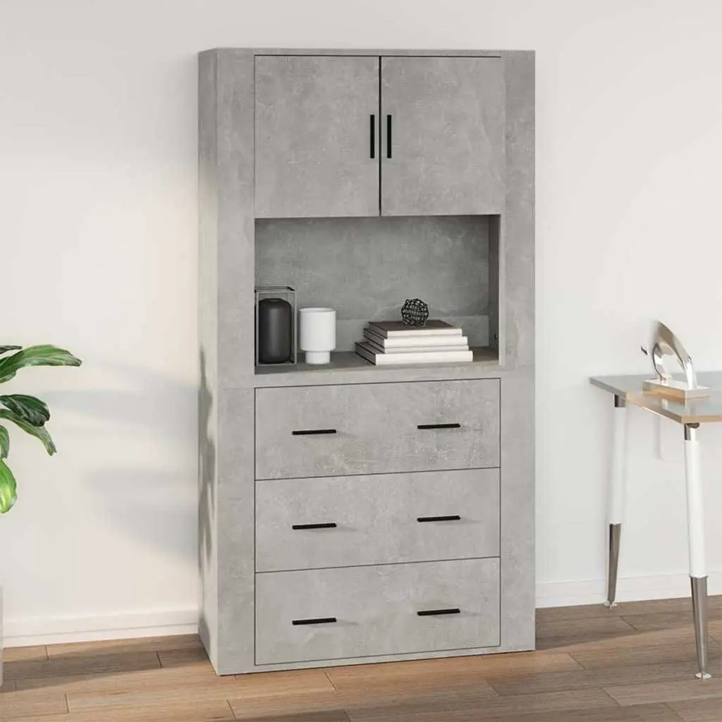 Grey Wall Cabinet for Home Organization