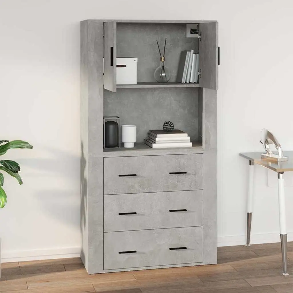 Grey Wall Cabinet for Home Organization