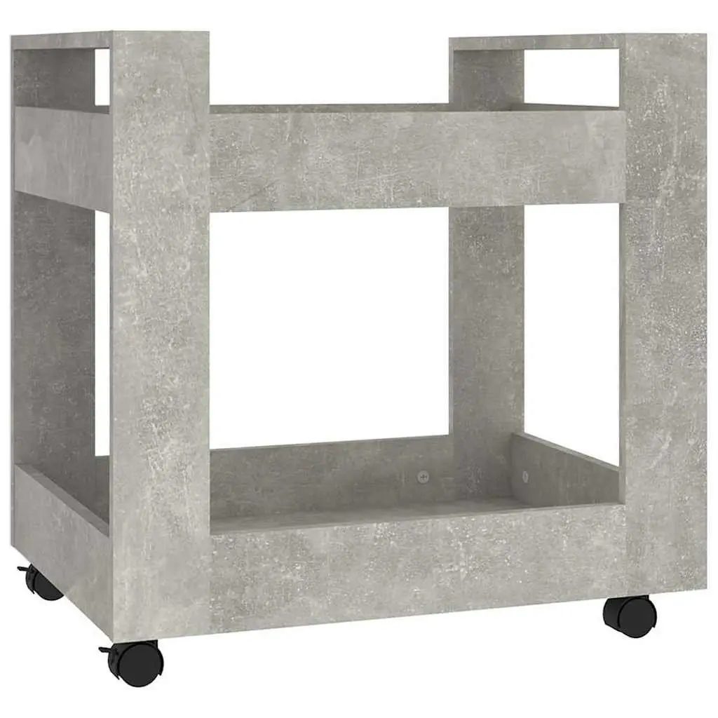 Desk Trolley Grey 60x45x60 cm Storage Cart with Castors