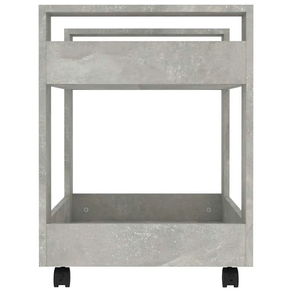 Desk Trolley Grey 60x45x60 cm Storage Cart with Castors