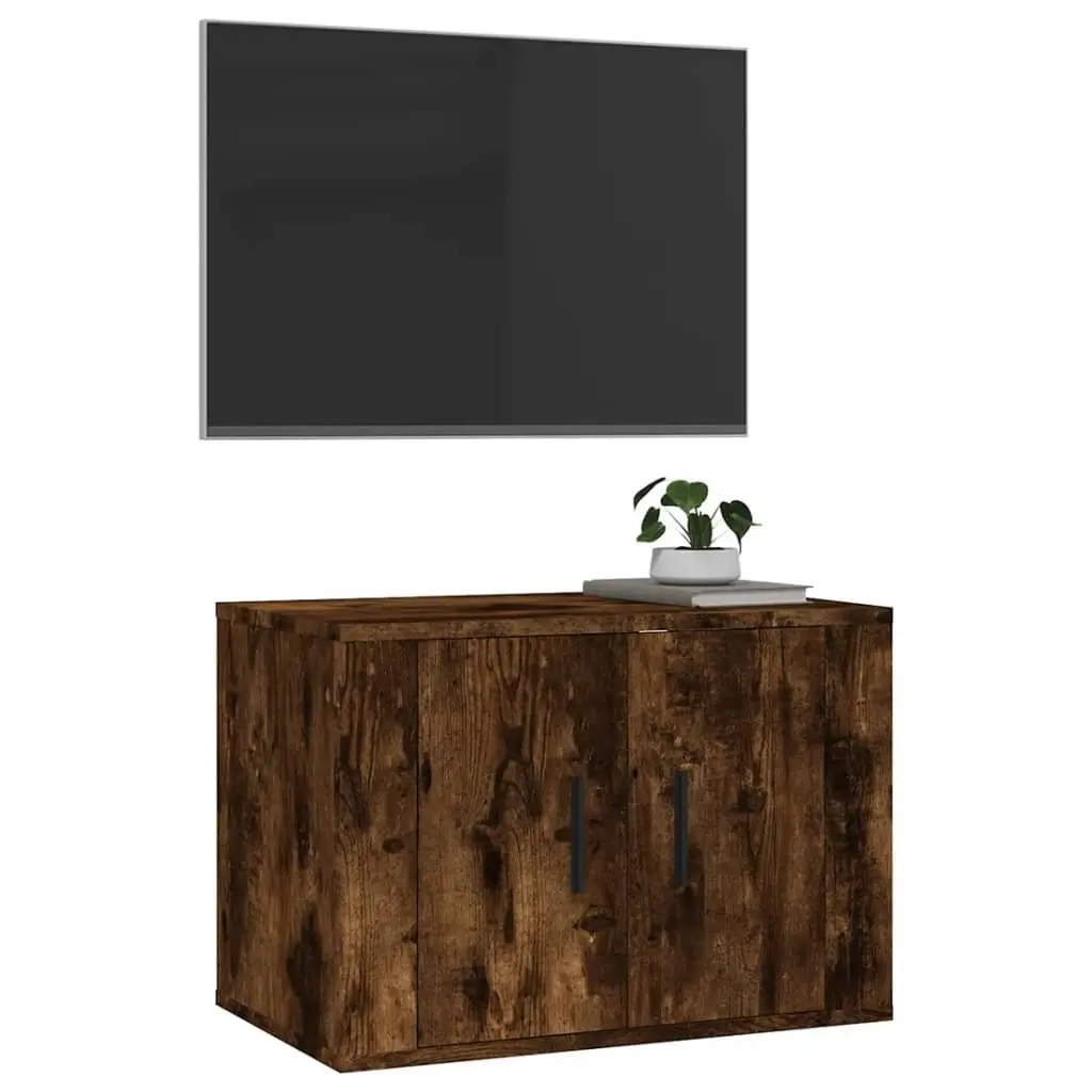 Brown Wall Mounted TV Cabinet