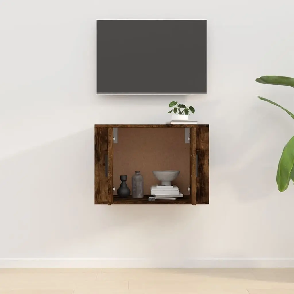 Brown Wall Mounted TV Cabinet