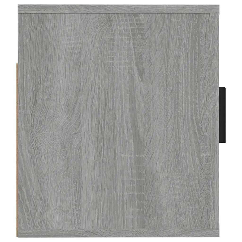 Wall Mounted TV Cabinet Grey Storage Unit Media Shelving Compartment