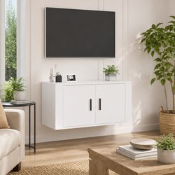 Friendly White Wall Mounted TV Cabinet 80x34.5x40cm