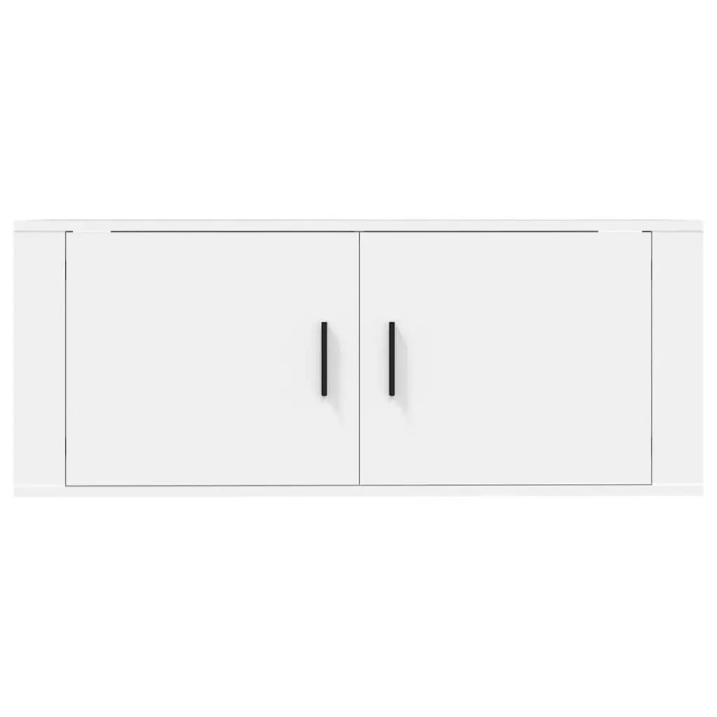 Wall Mounted TV Cabinet White Engineered Wood 100x34.5x40 cm