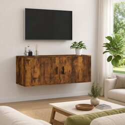 Friendly Brown Wall-Mounted TV Cabinet