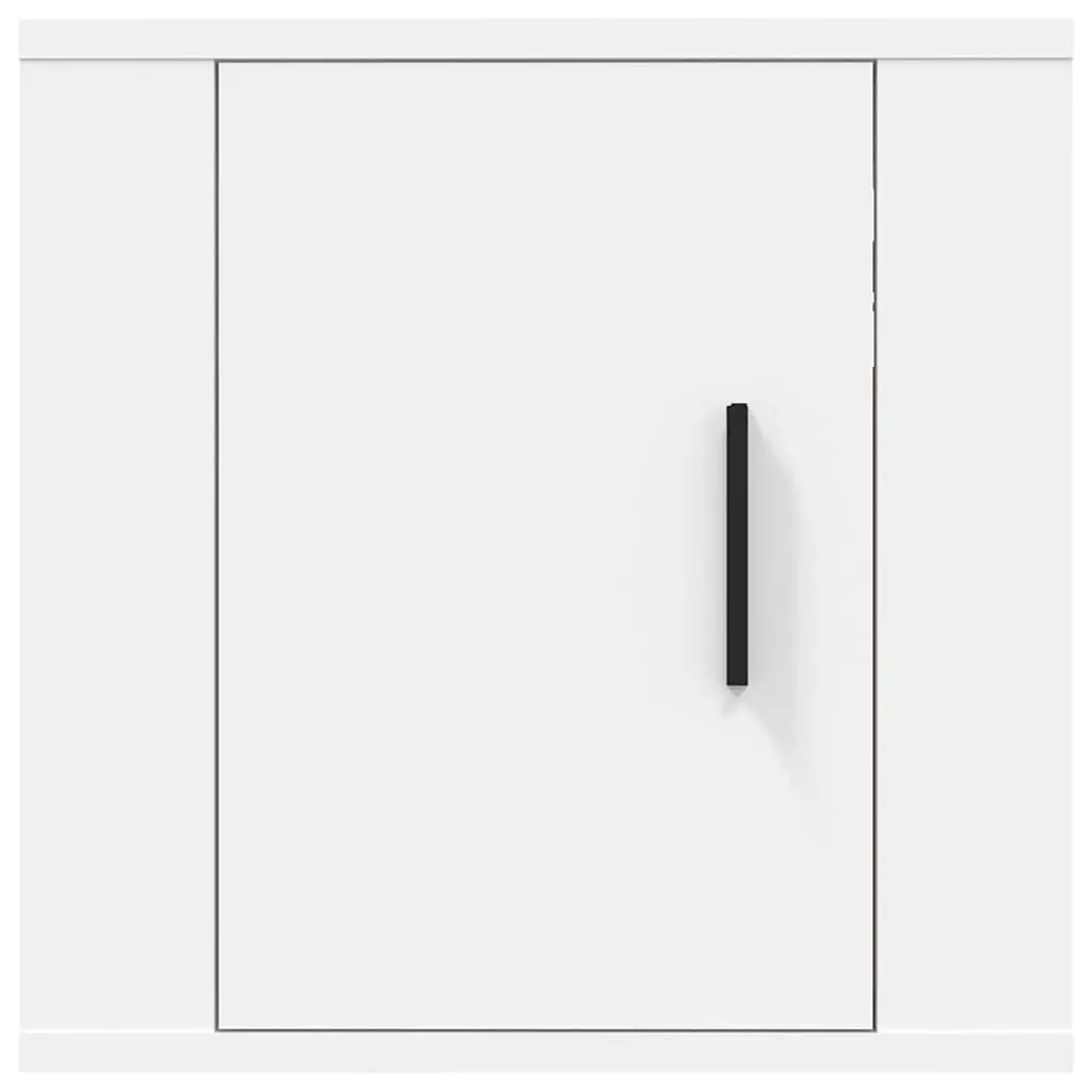 Floating Media Storage Unit White Wall Mounted TV Cabinet 40cm x 34.5cm x 40cm