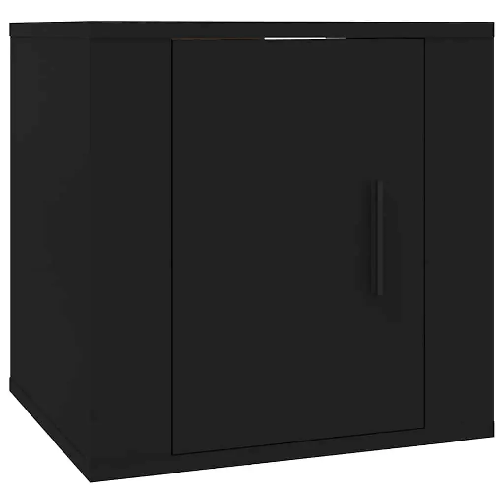 Wall Mounted TV Cabinet Black 40x34.5x40cm Storage Unit Display Organiser