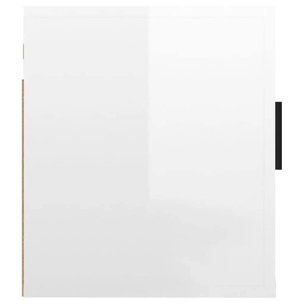 Wall Mounted TV Cabinet White High Gloss 40x34.5x40cm Storage Unit Media Display