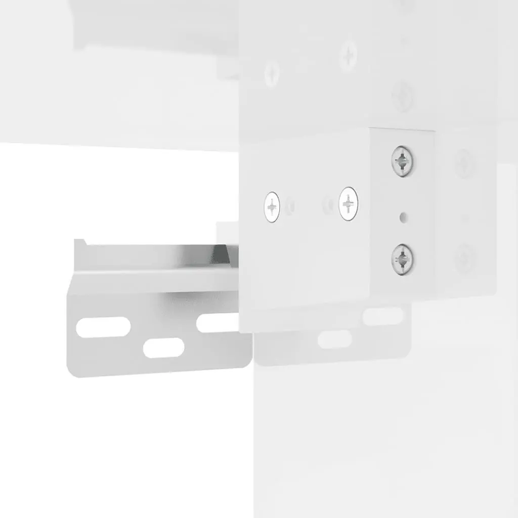 Wall Mounted TV Cabinet White High Gloss 40x34.5x40cm Storage Unit Media Display