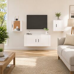 Your New Favorite Wall Mounted TV Cabinet in White Gloss